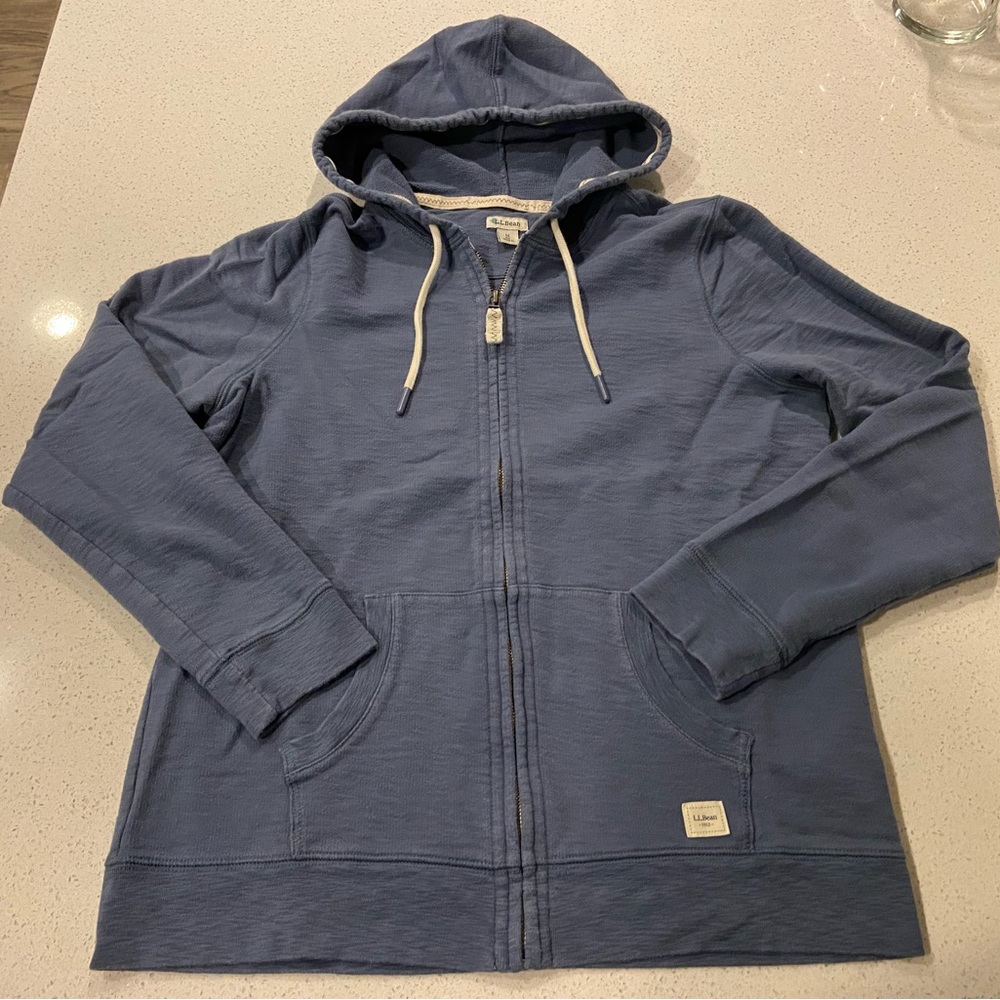 LL Bean organic cotton zip up hoodie
